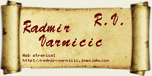 Radmir Varničić vizit kartica